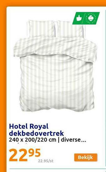 Action Hotel Royal Dekbedovertrek aanbieding