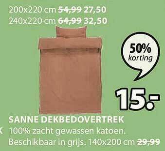 Jysk Sanne Dekbedovertrek aanbieding