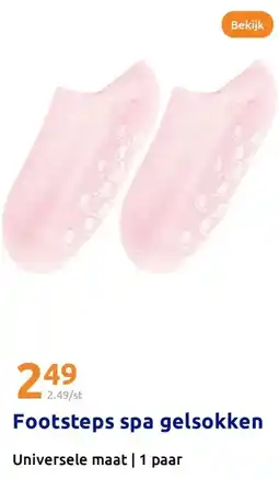 Action Footsteps spa gelsokken aanbieding