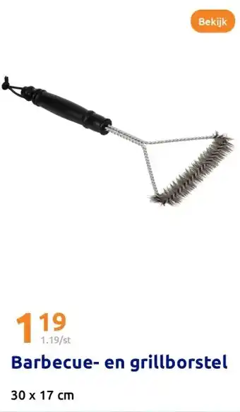 Action Barbecue- en grillborstel aanbieding