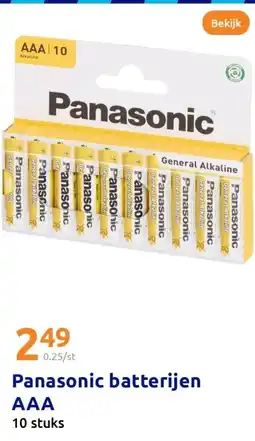 Action Panasonic batterijen AAA aanbieding
