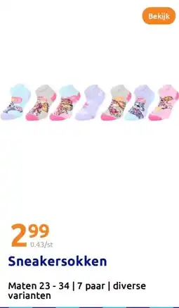Action Sneakersokken aanbieding