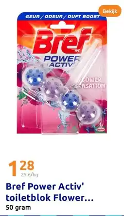 Action Bref Power Activ' toiletblok Flower Sensation aanbieding