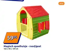 Action Magisch speelhuisje - rood/geel aanbieding