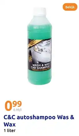 Action C&C autoshampoo Was & Wax aanbieding