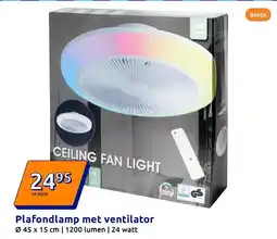 Action Plafondlamp met ventilator aanbieding
