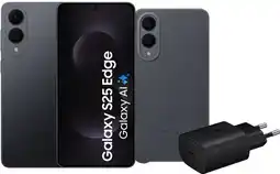 Coolblue Samsung Galaxy S25 Edge 256GB Zwart 5G + Accessoirepakket aanbieding