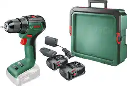 Coolblue Bosch UniversalDrill 18V-60 2,5 Ah Accu (2x) SystemBox S Starterspakket aanbieding