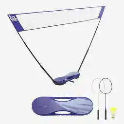 Decathlon Badmintonnet en -set Fun Set 3 meter koningsblauw aanbieding