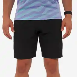 Decathlon Ademende padelshort voor heren Dry zwart aanbieding