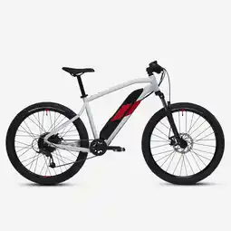 Decathlon Elektrische mountainbike hardtail 27.5 E-ST 100 wit rood aanbieding