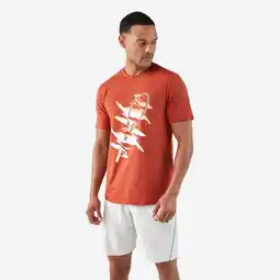 Decathlon Tennisshirt voor heren Soft bruin aanbieding