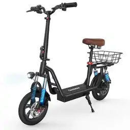 Decathlon iScooter i12 elektrische scooter met zitje voor volwassenen, 12, 36V, 7,5AH aanbieding