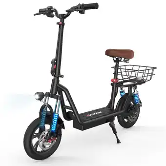 Decathlon iScooter i12 elektrische scooter met zitje voor volwassenen, 12, 36V, 7,5AH aanbieding