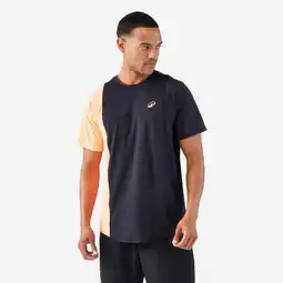 Decathlon Ademend padelshirt met korte mouwen voor heren Dry zwart oranje aanbieding