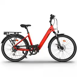 Decathlon UB100 | Veelzijdige stads-e-bike | Actieradius tot 140 km | Rood | 26 aanbieding