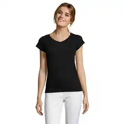 Decathlon Dames Maan V Hals Tshirt (Diep zwart) aanbieding