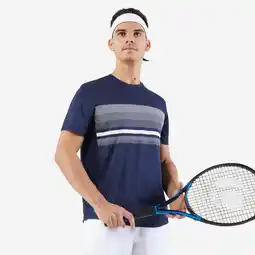 Decathlon Tennis T-shirt voor heren Essential marineblauw aanbieding