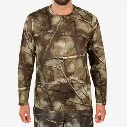 Decathlon ADEMEND JACHTSHIRT 100 LANGE MOUWEN CAMOUFLAGE TREEMETIC aanbieding