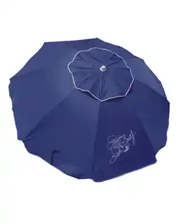 Decathlon PREMIUM STRANDPARASOL MET VENTILATIE EN ZONWERING UPF50+ 220CM aanbieding