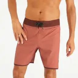 Decathlon Lange boardshort 18 voor surfen heren 500 Sober bordeaux sepiabruin aanbieding