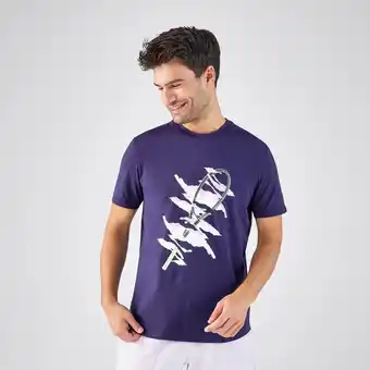 Decathlon Tennisshirt voor heren TTS Soft paars aanbieding