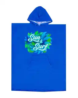Decathlon SURFPONCHO VOOR VOLWASSEN MICROVEZEL MET BADSTOF aanbieding