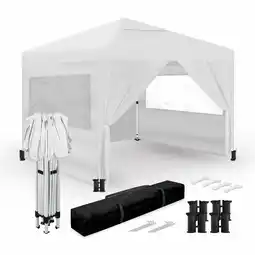 Decathlon Wasabi - Opvouwbare Partytent 3x3m met 4 Wanden en Draagtas - Wit aanbieding