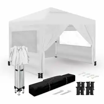 Decathlon Wasabi - Opvouwbare Partytent 3x3m met 4 Wanden en Draagtas - Wit aanbieding