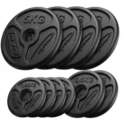 Decathlon Olympia gegoten halterschijven set gewichten met ø51 mm boring Marbo Sport 30 kg aanbieding