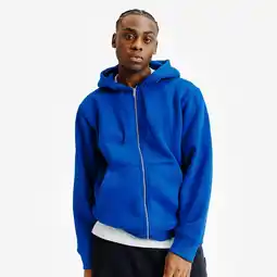 Decathlon Uniseks sweatvest met rits Elementals blauw aanbieding