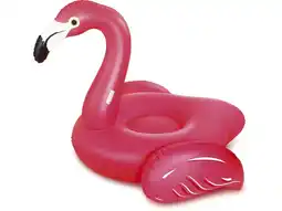 Decathlon Opblaasbaar luchtbed roze flamingo Flamingo lounge giant - 201 x 193 x 140 aanbieding