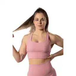 Decathlon Geribbelde v2 Naadloze Sportbeha Voor Fitness Roze aanbieding
