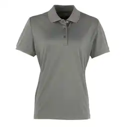 Decathlon Dames Coolchecker Poloshirt (Donkergrijs) aanbieding