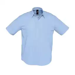 Decathlon Heren Brisbane Oxford overhemd met korte mouwen (Hemelsblauw) aanbieding