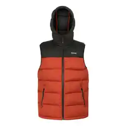 Decathlon Heren Nevado zwaargewicht mouwloze bodywarmer (Roodoker/Zwart) aanbieding