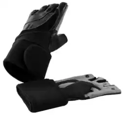 Decathlon Fitness Handschoenen - Leer - met polsbandage - XL aanbieding