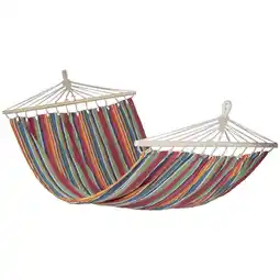 Decathlon Bo-Camp Hangmat Santa Barbara Met spreidstok Rainbow aanbieding
