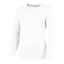 Decathlon Effen Tshirt met lange mouwen voor Dames (Arctisch Wit) aanbieding