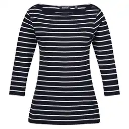 Decathlon Dames Bayletta 3/4 Mouw Top (Marine / Wit) aanbieding