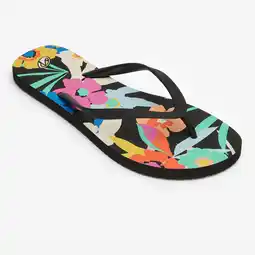 Decathlon Dames teenslippers 120 Azae zwart en multicolor aanbieding