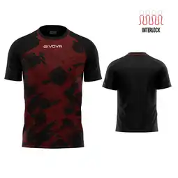 Decathlon Givova Sport T-shirt Interlock Heren L - Grenade/Zwart aanbieding
