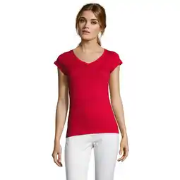 Decathlon Dames Maan V Hals Tshirt (Rood) aanbieding