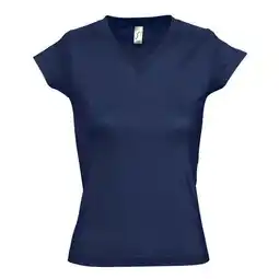 Decathlon Dames Maan V Hals Tshirt (Franse marine) aanbieding