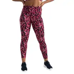 Decathlon Dames Influential Zebraprint Gym Legging (Neonroze) aanbieding