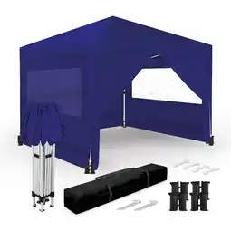 Decathlon Wasabi - Opvouwbare Partytent 3x3m met 4 Wanden en Draagtas - Blauw aanbieding