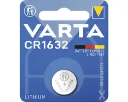 Decathlon Varta Knoopcel batterij CR1632 Lithium 3V aanbieding