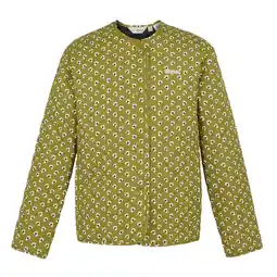 Decathlon Dames Orla Kiely Daisy gewatteerde jas (Klavergroen) aanbieding