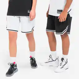 Decathlon Omkeerbare basketbalshort voor volwassenen SH500R zwart/wit aanbieding