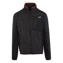 Decathlon Heren Baslinn Marl Full Zip Fleecejack (Zwart/Zwart gemêleerd) aanbieding
